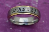Marisa Silver & Gold Stamped Ring