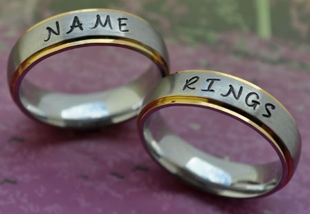 Name hot sale stamped rings